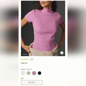 Anthropologie Mock Neck Shirt